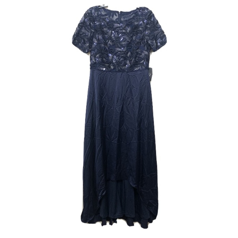 Adrianna Papell High-Low Beaded Soutache Maxi - Picture 3 of 12